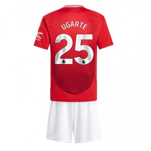 Manchester United Manuel Ugarte #25 Dětské Domácí dres komplet 2024-25 Krátký Rukáv (+ trenýrky)